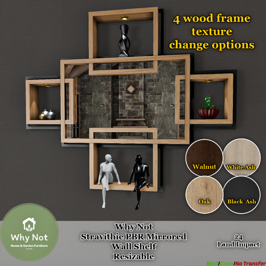Why Not - Stravithie Mirrored Wall Shelf-Boxed