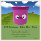 DFS Trashcan - Little Chef - Pink