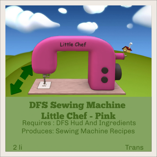 DFS Sewing Machine - Little Chef - Pink