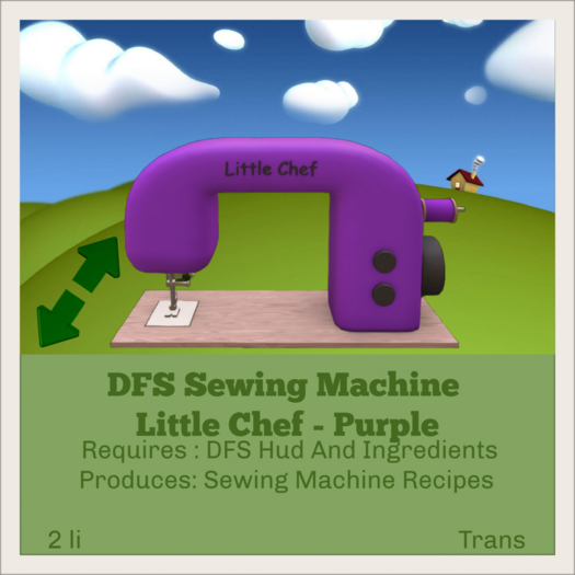 DFS Sewing Machine - Little Chef - Purple
