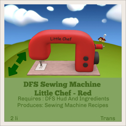 DFS Sewing Machine - Little Chef - Red