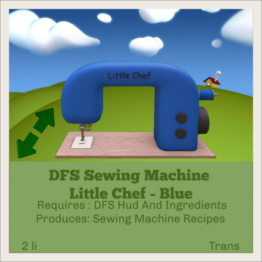 DFS Sewing Machine - Little Chef -  Blue