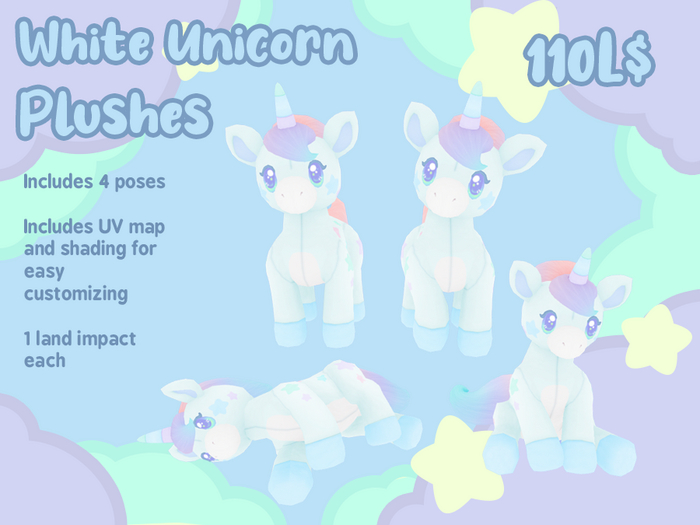 Liminality- White Unicorn Plushes