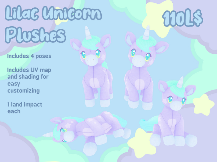 Liminality- Lilac Unicorn Plushes
