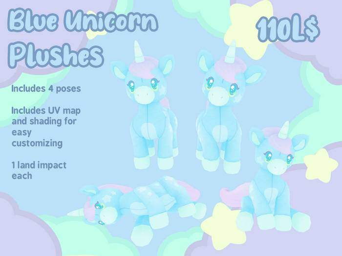 Liminality- Blue Unicorn Plushes