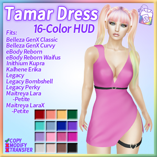 ~TL~ Tamar Dress 16-Color Pack DEMO(Add To Unpack)