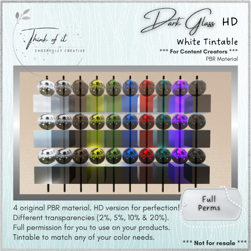 {ToI} Material - Dark Glass HD - White Tintable - Full Perms