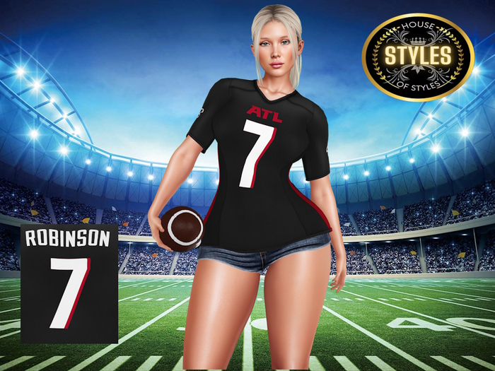 Atlanta Falcons ROBINSON Ladies Jersey (Black)