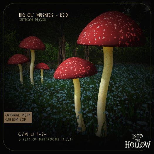 {ITH} Big Ol' Mushies ~ Red 