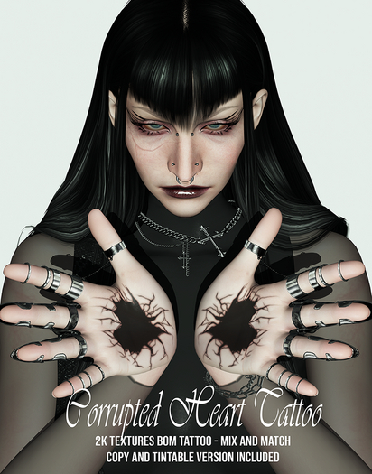 YRGLD // Corrupted Heart Tattoo // BOM
