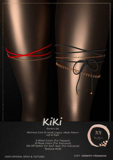 NaaNaa's KiKi Garters Set Silver 