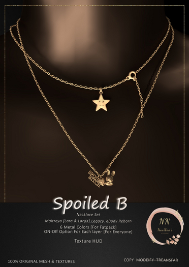 NaaNaa's Spoiled B Necklace Set Silver 