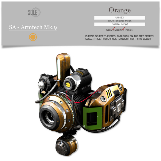 :::SOLE::: SA - Armtech Mk.9(Orange)