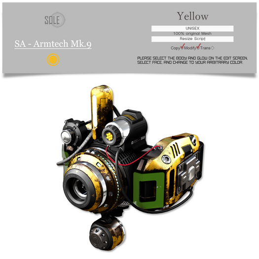 :::SOLE::: SA - Armtech Mk.9(Yellow)
