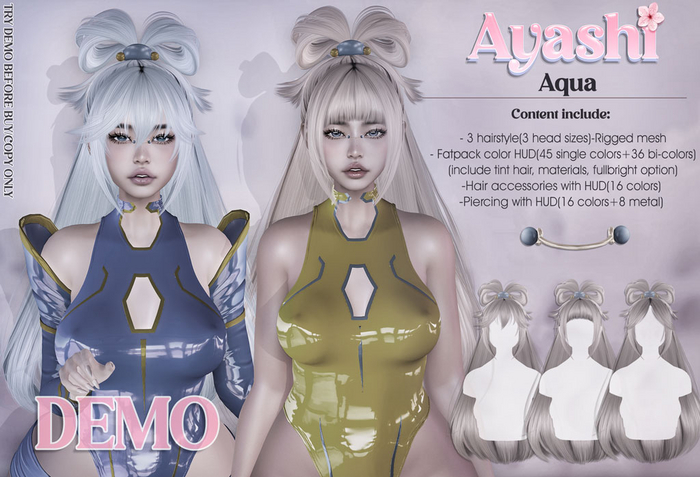 [^.^Ayashi^.^] DEMO Aqua hair-Full Pack