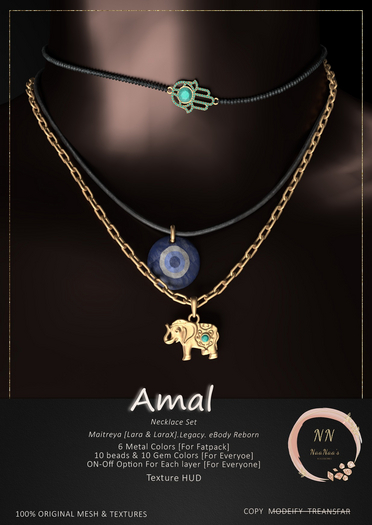 NaaNaa's Amal Necklace Set Silver 