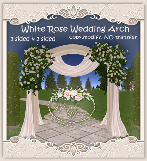 BB..White Rose Wedding Arch *