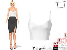 WC1304 Fashion Essentials Simple Open Chest Tank Top With Sphag