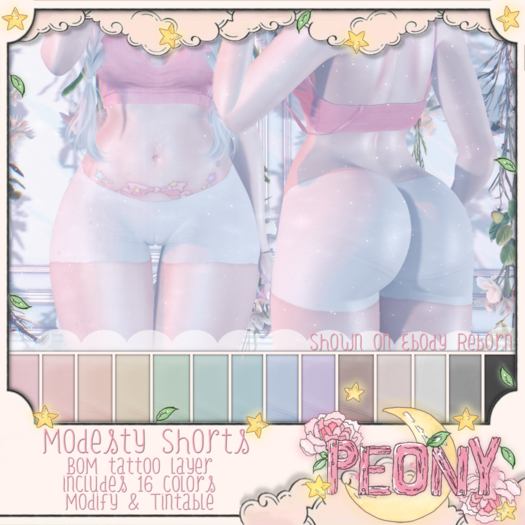 {Peony.} Modesty Shorts - BOM {Box}