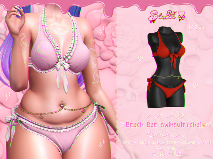 { Red Blossom } Beach Bae { RED }