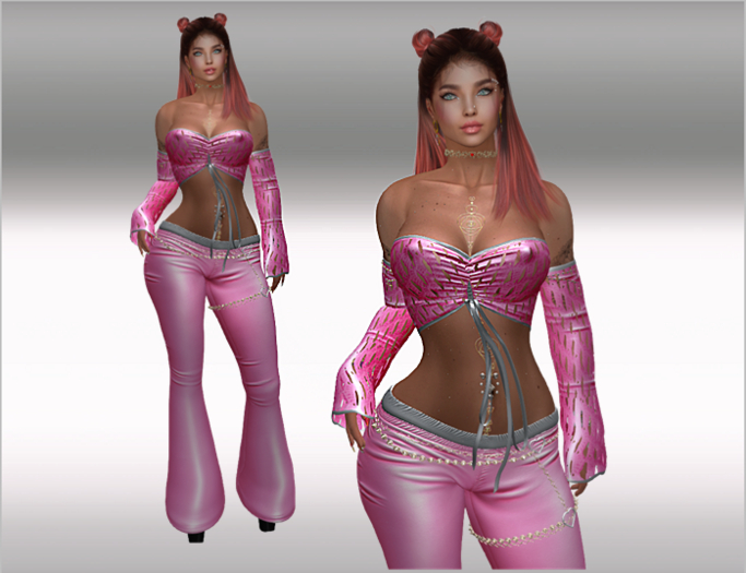 DEMO SET Top,Sleeves,.Pants,Belt & Chain-Garter,LaraX,Legacy,Reborn,