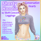 ~TL~ Conversation Heart Shorty Hoodie 2.0