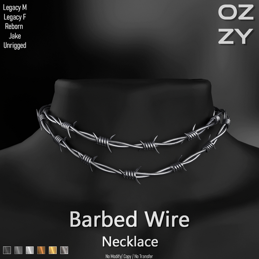 OZZY - Barbed Wire Necklace - FATPACK