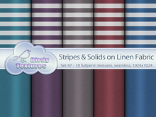 Birdy Textures - [Set 47] - STRIPES & DOTS on Linen Fabric
