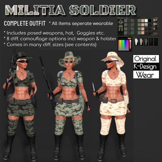 Second Life Marketplace - Militia Soldier Outfit - ADD