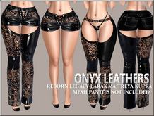 Chaps and Shorts with Lace - Black