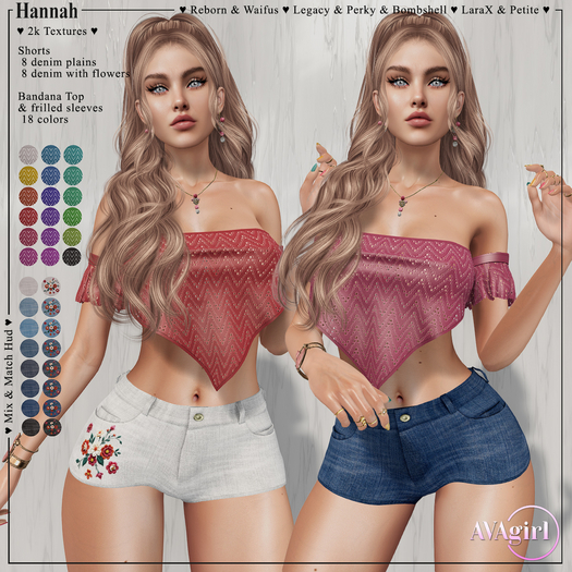 AVAgirl - Hannah FATPACK ~ 2k Textures ~ 