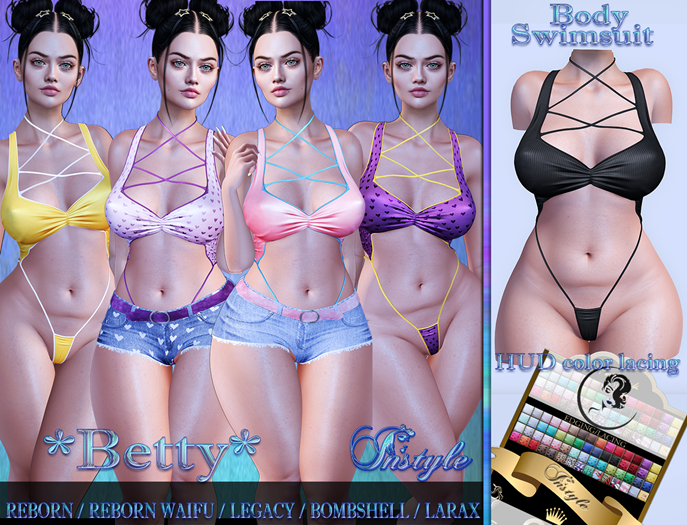 InStyle *Betty*~ Body/Swimsuit - Bkack