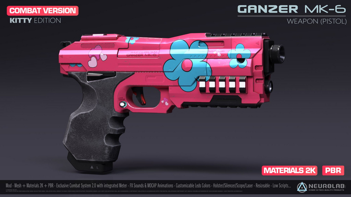 GANZER MK-6 (Weapon Pistol) (KITTY Edition + PBR) [Neurolab Inc.]