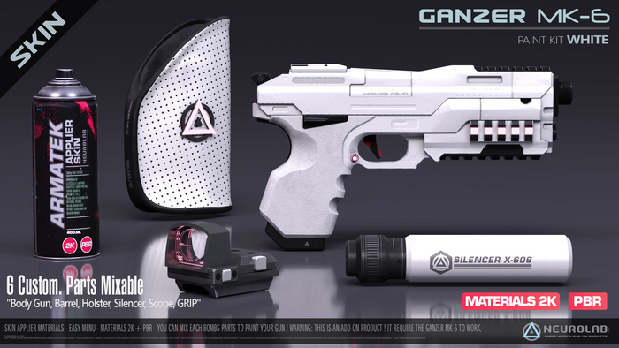 GANZER MK-6 SKIN APPLIER (WHITE + PBR) [Neurolab Inc.]