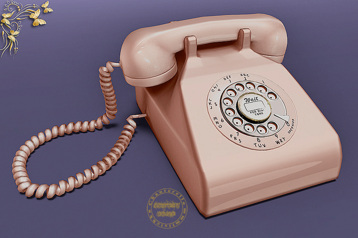 -tb- Rotary Phone - Pink