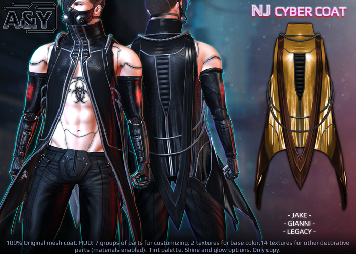 A&Y NJ Cyber Coat - Gold
