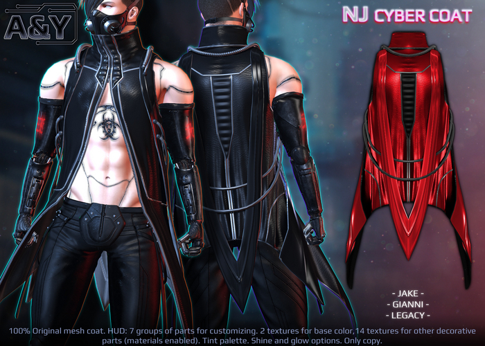 A&Y NJ Cyber Coat - Red