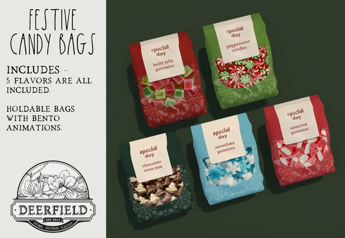 DEERFIELD - Festive Candy Bags (ADD ME)