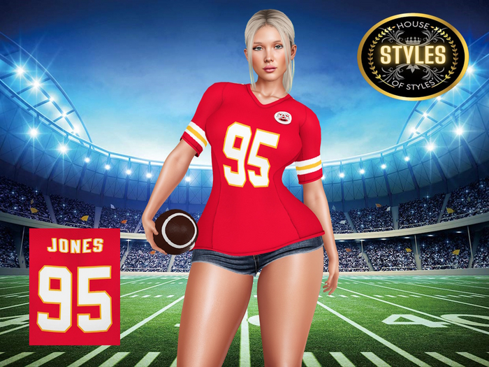 Kansas City Chiefs JONES Ladies Jersey (Red)