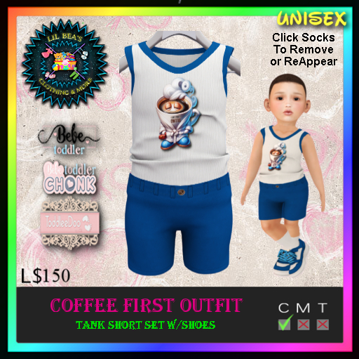 *LBD* Coffee First Outfit - TD/BEBE/CHONK