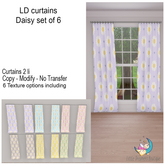 LD curtains Daisy set of 6