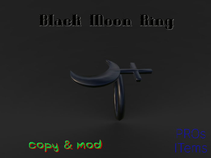 Black Moon Lilith Ring