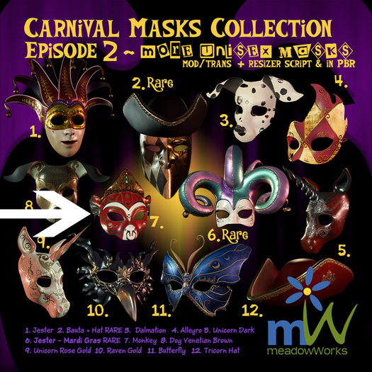 Carnival Masks Collection 2 mW 2025 Monkey Mask