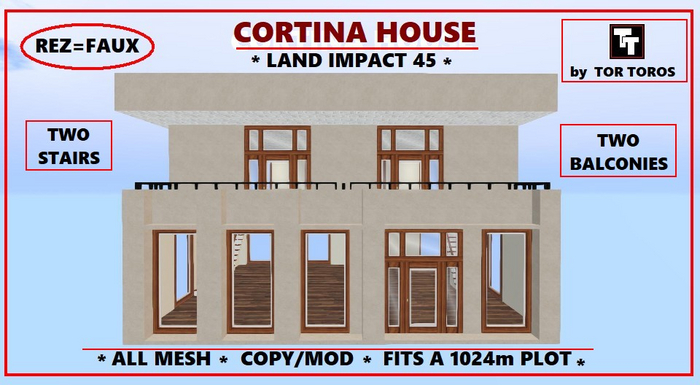 Rez-Faux CORTINA HOUSE  45Li (Boxed)