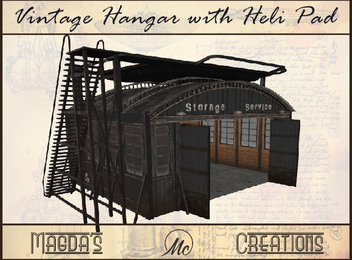 [M-C] Vintage Hangar with Heli pad