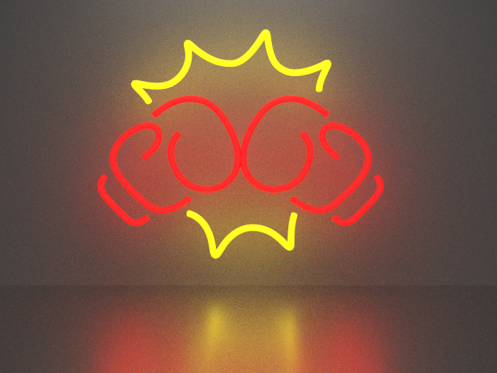 Boxing neon sign Full Permission