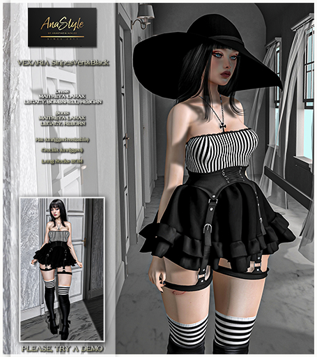 Anastyle - Vexaria StripesVert&Black Outfit