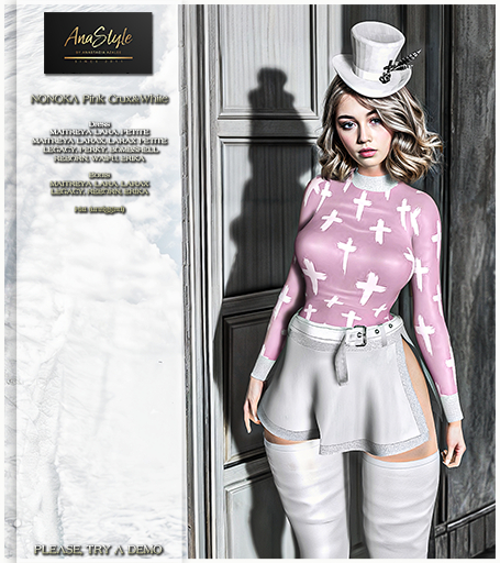 Anastyle - Nonoka Pink Crux&White Outfit