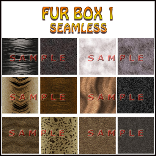 Fur BOX 1 - seamless 12 textures
