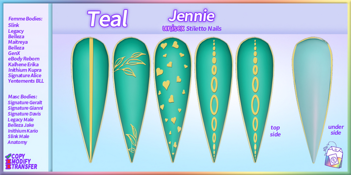 ~TL~ Teal Jennie Nails